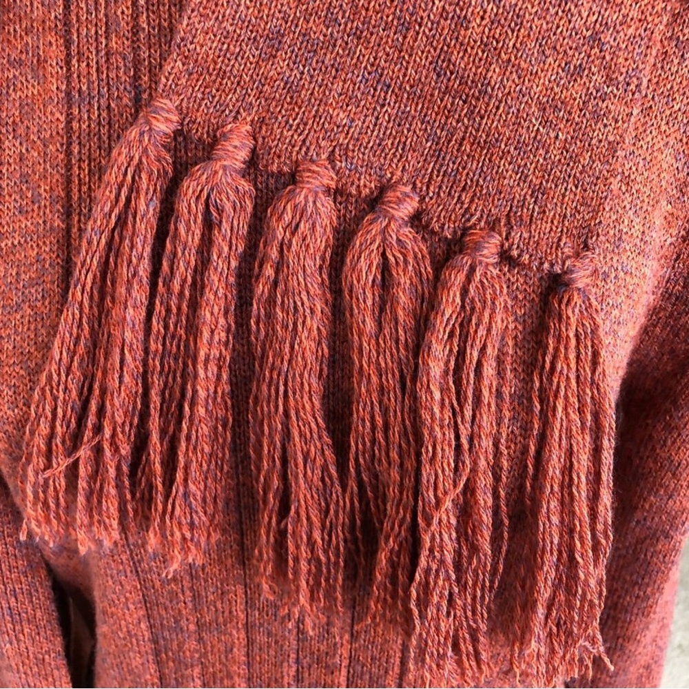 🔥🧡 💜🍁 Vintage Turtleneck Sweater Dress with Matching Scarf - Picture 5 of 11
